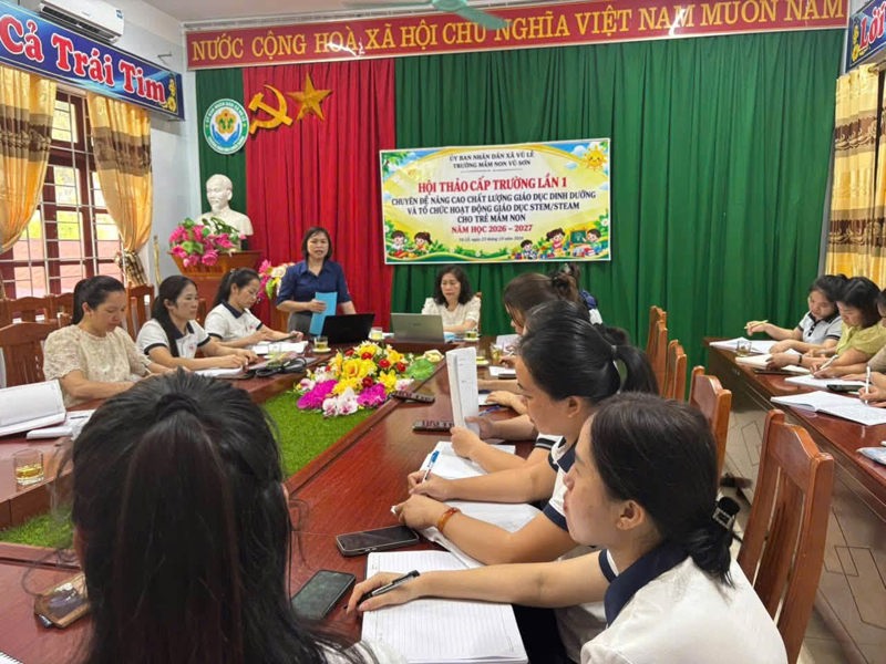 🌸🌈 TRƯỜNG MẦM NON VŨ SƠN TỔ CHỨC HỘI THẢO CHUYÊN ĐỀ LẦN 1 NĂM HỌC 2026–2027 🌈🌸